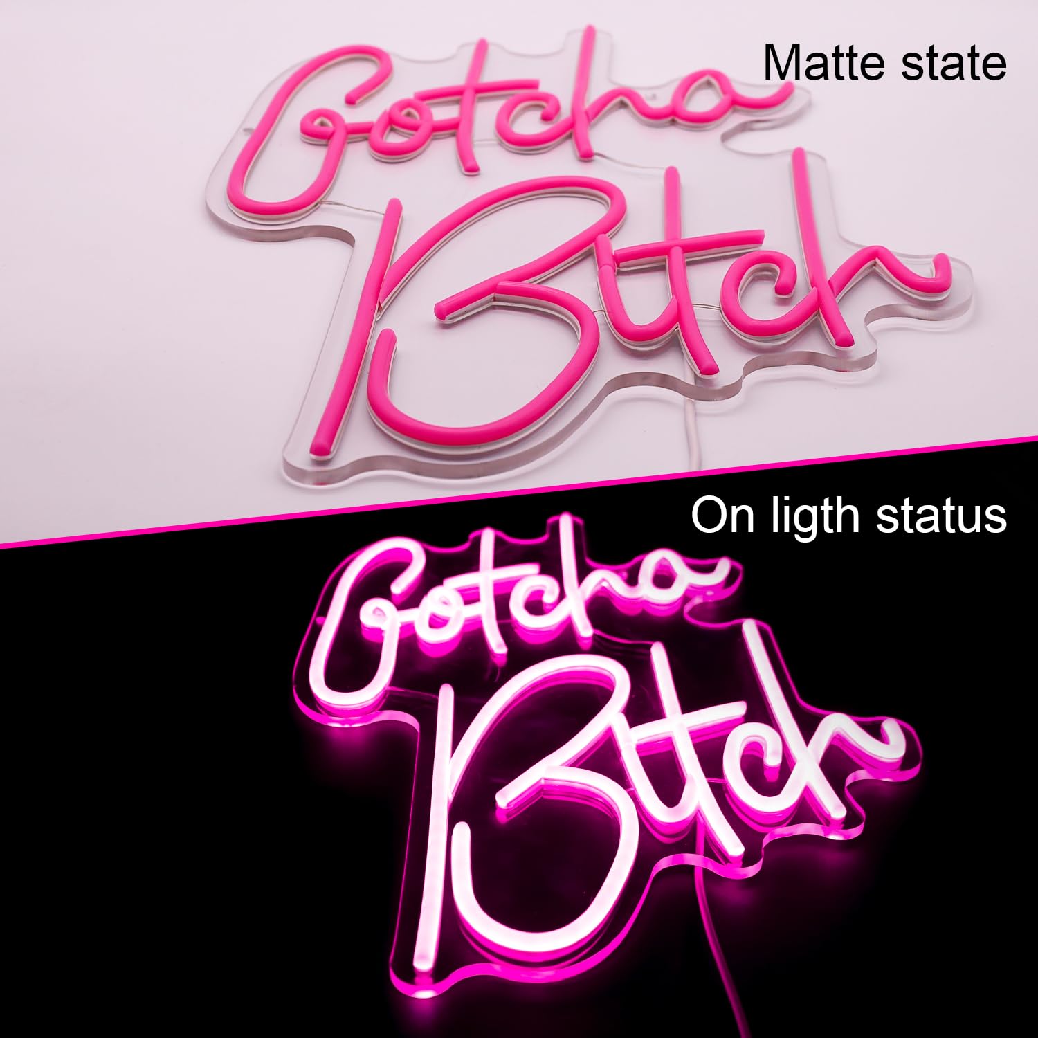 Amazon.co.jp: FVKCLTO ピンクゴッチビッチ ネオンサイン リビング